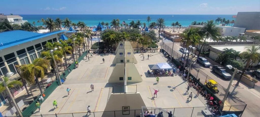 Beach Bash Outdoor Racquetball Court in Hollywood, Florida
