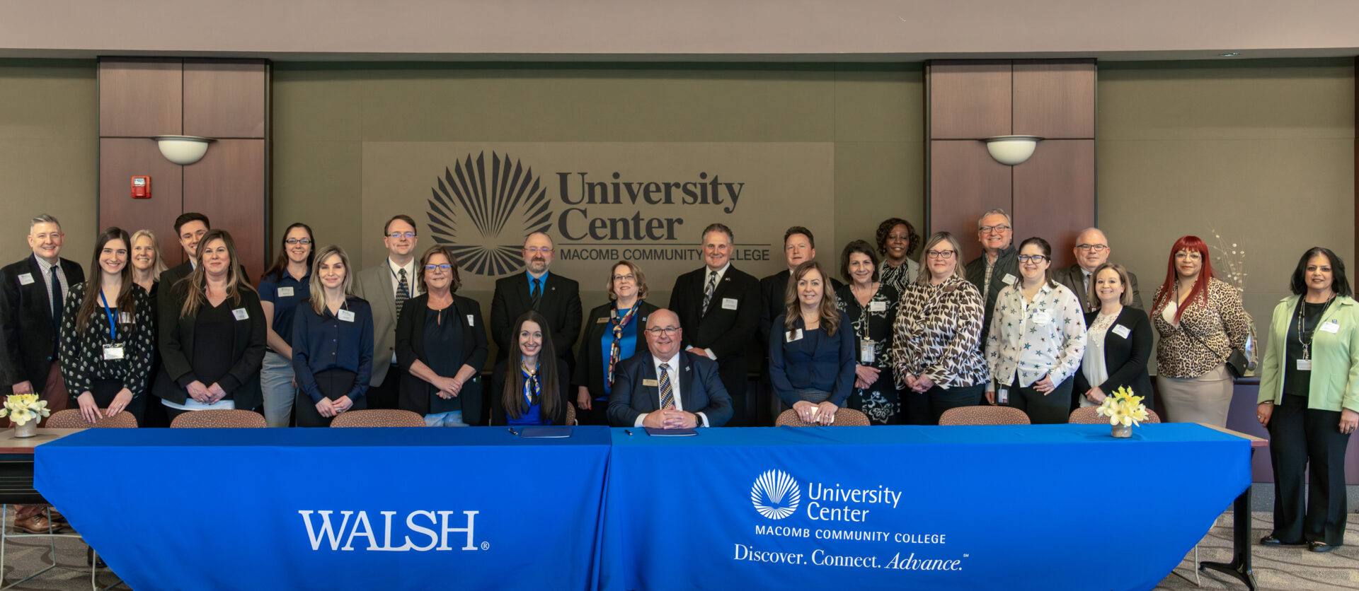 walsh college and macomb community college sign the articulation agreement